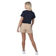 thumbnail image 4 of Blippi Respect the Hustle Women's Crop Top T-Shirt, Navy, Large, 4 of 4