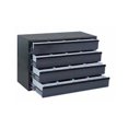 thumbnail image 1 of Craftline Armoire à Tiroirs Modulaire Peu Profonde à 4 Tiroirs avec Plateaux Noirs, 1 of 1
