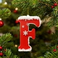 thumbnail image 4 of 26-Letter Personalized Christmas Tree Pendants - 3.15in Customizable Alphabet Decor for Holiday Trees, Durable Material, Perfect for Family Name/Message Setup, Festive Hanging Ornaments, 8cm, F, 4 of 9