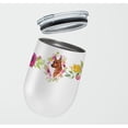 thumbnail image 2 of Carolines Treasures CK4161TBL12 Miniature Pinscher Pink Flowers Stainless Steel 12 oz Stemless Wine Glass 12 oz, 2 of 4