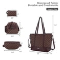 thumbnail image 2 of Tote Handbags for Women with Wallet Tote Bag and Shoulder Bag Top Handle Satchel Purses Set 4pcs, 2 of 4