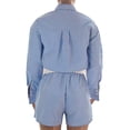 thumbnail image 3 of MAIHAN Women’s 2 Piece Lounge Tracksuit Outfit Sets Long Sleeve Button Down Shirts and Shorts Set Women 2 Piece Outfits Sets Casual Casual Summer Oversized Tracksuit Two Piece Outfit, 3 of 5
