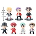 thumbnail image 1 of (Bulletproof Youth League) 7pcs Cake Toppers Character Set of Action Figures Toys，Mini Figurines Dolls Birthday Party Supplies Car Desktop, 1 of 5