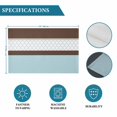thumbnail image 6 of Blue Brown Morocco Placemats Set of 4, Geometric Stripes Aqua Stitching Washable Wipeable Table Mats for Dining Tables, Indoor Outdoor Kitchen Place Mats for Holiday Party Table Decor, 6 of 9