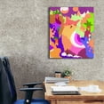 thumbnail image 3 of Epic Graffiti 'Cat With Abstract Background' by Holly McGee, Canvas Wall Art, 26"x30", 3 of 8