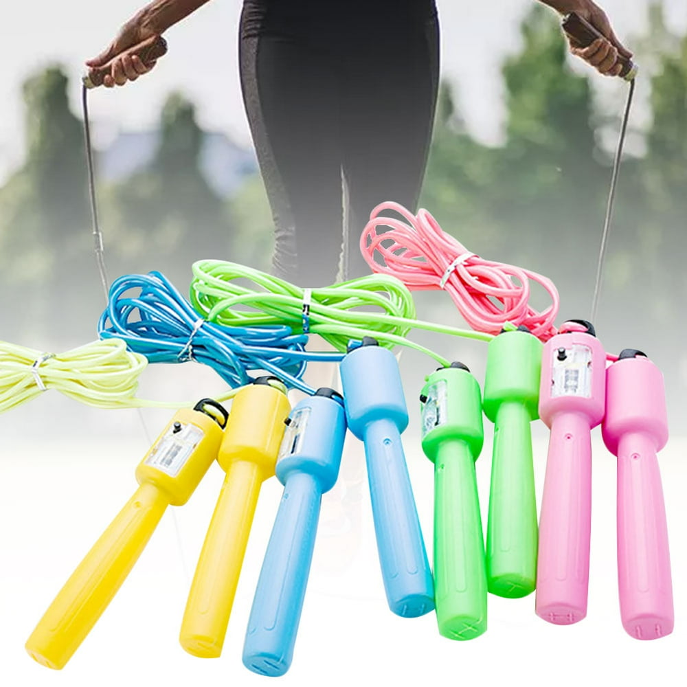 SPRING PARK Jump Rope, Digital Weighted Handle Workout Jumping Rope