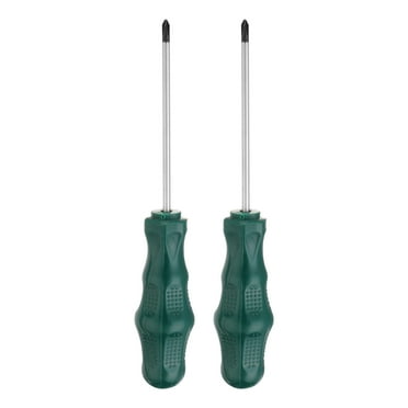 Uxcell 2pcs PH0 Phillips Screwdriver #0 5.8" Magnetic Screwdriver CR-V with Ergonomic Handle for Repairing, Green