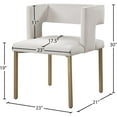 thumbnail image 5 of Meridian Furniture Caleb Cream Velvet Dining Chairs, Cream (Set of 2), 5 of 5