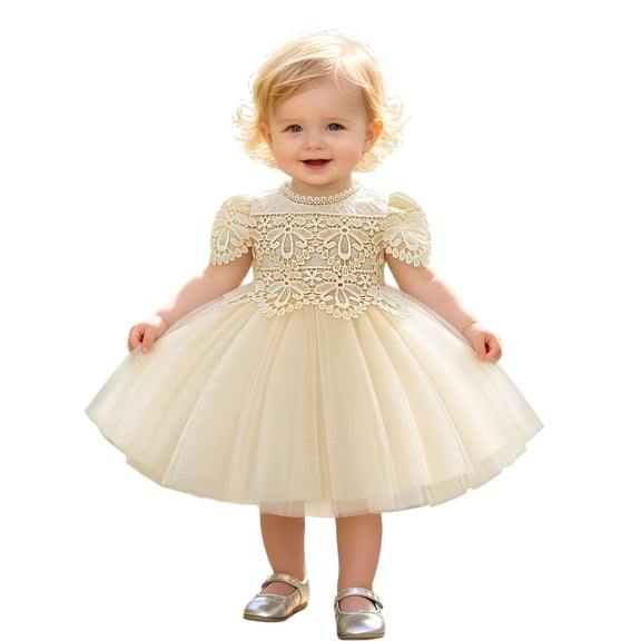 MEZZALL Elegant Girls Formal Dress Layered Skirt And Satin Bodice Party Gown Girls Solid Color Cozy Dresses