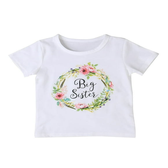 AMERTEER Baby Toddler Girl Little Sister Big Sister Match Clothes  Romper/T-shirt Outfit