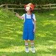 thumbnail image 2 of Mercatoo Toddler Overalls Shorts Boy Girl Solid Color Sleeveless Suspender Romper Kids Cute Short Bib Jumpsuit Summer Clothes, 2 of 7