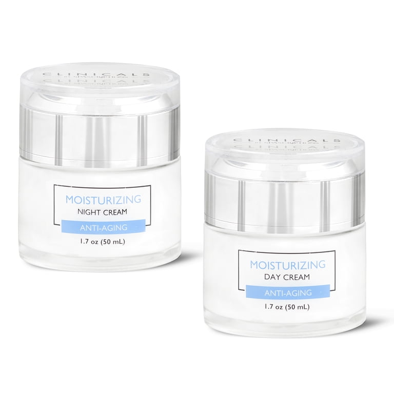 Clinicals Moisturizing Day and Night Cream Set, Retinol, Collagen