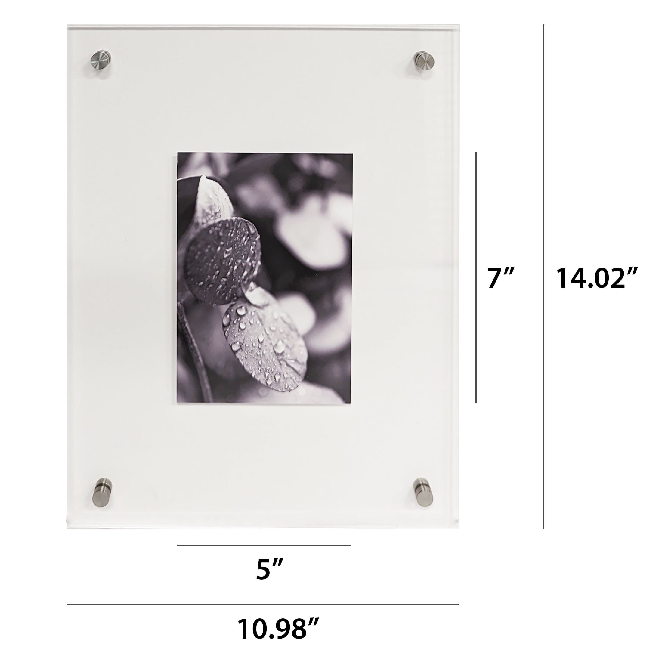 Better Homes & Gardens – 8x10 Picture Frame – Clear Acrylic Float Wall Photo Frame