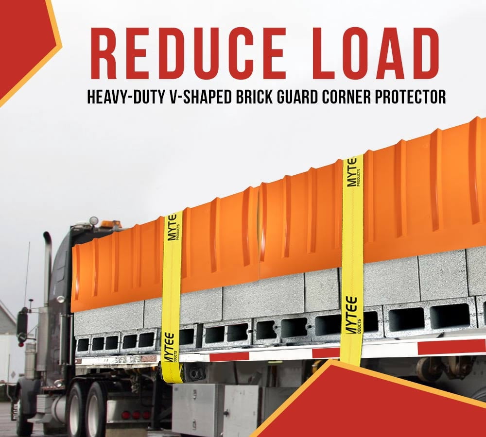 (50 Pack) 9"x48"x36" (Drop) Brick Guard V Shaped Corner Protector - Orange Edge Guard - Weather & Abrassion Resistant - Fit upto 7 straps of 4"