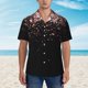 thumbnail image 2 of Balery Rose Gold Glitter1 Camisas hawaianas de manga corta para hombre, camisas playeras de corte holgado, camisas de vacaciones con botones,XX-Large, 2 of 7