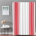 thumbnail image 3 of Colorful Stripes Shower Curtain Set with Hooks, Red Wood Texture White Water Repellent Shower Curtains for Bathroom Decor Sturdy Shower Curtain, Machine Washable 36x78 Inch, 3 of 9