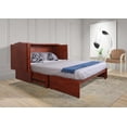 thumbnail image 4 of Mega Solutions Daily Delight Murphy Cabinet Chest Bed with Charging Station & 8" Memory Foam Mattress, Queen (Cherry), 4 of 6