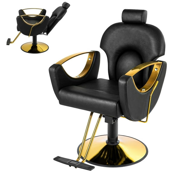 Kselythan Salon Chair Barber Chair for Hair Stylist Reclining, Height Adjustable Hydraulic Hair Salon Chair with 360 Degrees Rolling Swivel Spa Equipment Beauty Salon