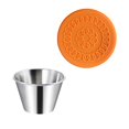 thumbnail image 4 of Salad Dressing Container with Lids, Reusable Sauce Cups, Leakproof, Silicone Lids for Lunch, Bento Box, Picnic Travel 4 70ml, 4 of 6