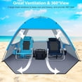 thumbnail image 4 of Beach Tent Sun Shelter for 4 Person with UPF 50＋ UV Protection, Lightweight & Easy Setup Beach Shade Canopy, 4 of 14