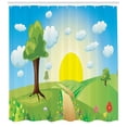 thumbnail image 3 of Ambesonne Country Shower Curtain, Hills Sunrise Landscape, 69"Wx75"L, Multicolor, 3 of 3