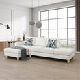 thumbnail image 4 of Pemberly Row Modern / Contemporay Sectional Sofa Cream White, 4 of 11