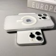 thumbnail image 1 of Luxury Matte For Magsafe Magnetic Wireless Charge Case for iPhone 16 15 14 Plus 13 12 11 Pro Max Clear Shockproof Bumper Cover White For iPhone 14, 1 of 6