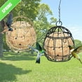 thumbnail image 6 of Duslogis 2 Pcs Bird Feeder, Suet Ball Feeders for Outside Hanging, Metal Hanging Bird Feeder with Hooks, Fat Ball Bird Feeder for Wild Birds Outdoor Garden (Black), 6 of 7