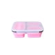 thumbnail image 2 of Bewildely Fiambrera de silicona con 3 compartimentos, plegable, para el hogar, para el trabajo, para la escuela, para comida, para el desayuno, lavable, Mostrada Rosa Bewildely HA065336-07, 2 of 6