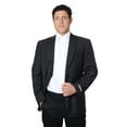 thumbnail image 3 of Austin Reed Mens Pure Wool Striped Suit Separate Coat 48 XL, Black, 3 of 5