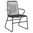 thumbnail image 3 of vidaXL 7 Piece Garden Dining Set Black PVC Rattan, 3 of 5