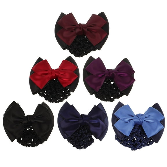 Uonlytech 6Pack Hair Snood Barrette For Women Elegant Headdress Assorted Color Hair Management