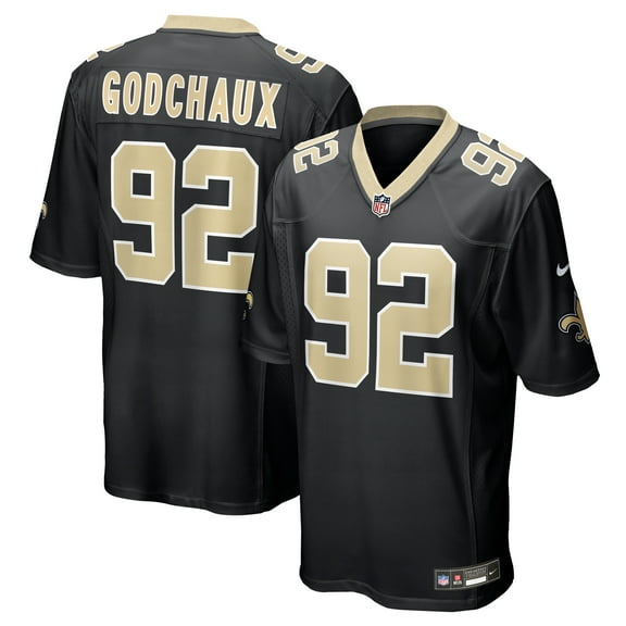 Men's Nike Davon Godchaux Black New Orleans Saints Team Game Jersey