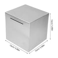 thumbnail image 2 of WRITWAA Desktop Coin Container Saving Money Box Stainless Steel Silver 1Set, 2 of 8