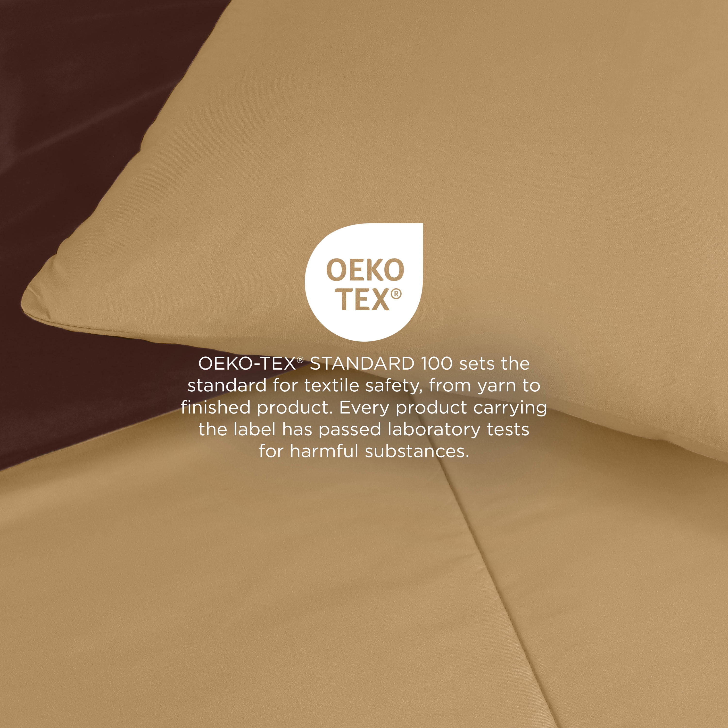 Martex 3-Piece King Reversible Comforter Set | Super Soft Lightweight | Khaki/Chocolate