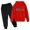 Red, variant on Toddler Boy Casual Clothing Set Autumn and Winter Letter Printed Long Sleeve Hoodie Sweatshirt and Pants Cute Sets Size 3-4T ,Black