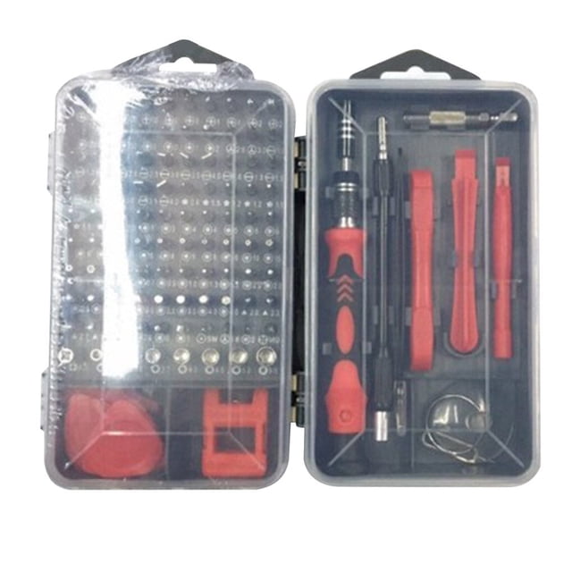 fastboy 122 Pcs/Ensemble Tournevis Ensemble Outils de Réparation pour Téléphone Tablette Montre, Rouge