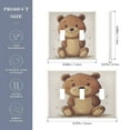 thumbnail image 3 of Switch Panel 4.48x4.56In Switch Plate Wall Panel Living Room Kitchen Bedroom Study Switch Panel Stylish Decoration Cartoon Grey Bear, 3 of 8