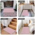 thumbnail image 6 of Pink Door Mat&nbsp;Indoor Outdoor Entrance, Non Slip Small Rug for Kitchen Bathroom Entryway Rug, Grid Checkered Plaid Gingham Lattice Trellis Washable Doormat Floor Mat 16x24 Inch, 6 of 8