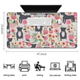 thumbnail image 5 of Long Mouse Pads for Desk,Boston Terrier Dog with Flower Desk Mats on Top Of Desks, Desk Mouse Pad Extra Large with 3mm Non-Slip Base and Stitched Edge for Gaming,Office,Work,Home 47.3"x23.6", 5 of 6