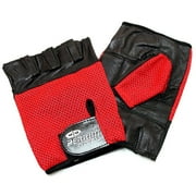Leather Gloves, Red - Medium
