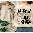 thumbnail image 3 of Be Still and Know Sweatshirt – Psalm 46:10 Bible Verse Pullover with Hand-Drawn Faith Design for Christian Women & Men, 3 of 6