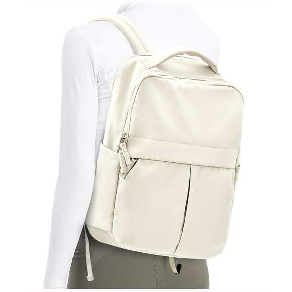 Mochila Suratio para portátil para mujer y hombre, color beige, 30 x 13 x 43 cm