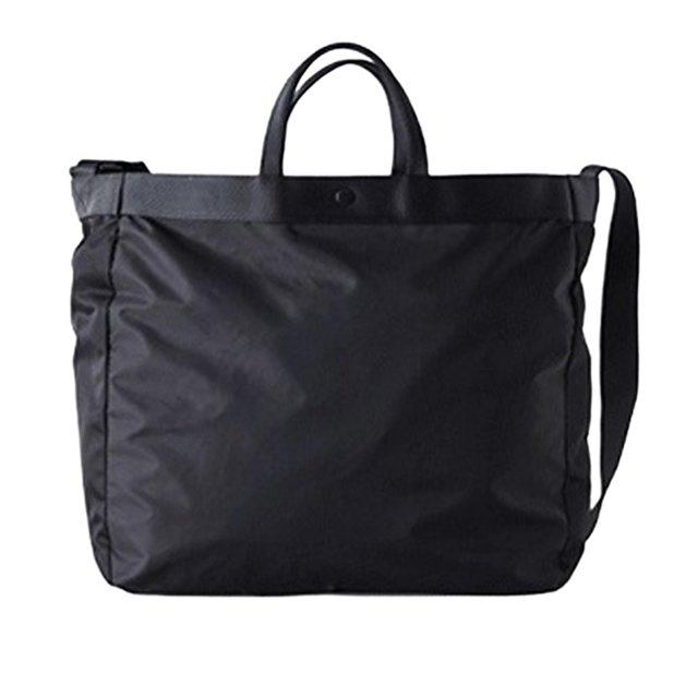 Bolsa deportiva de gimnasio con correa de hombro ajustable, bolsa de fin de semana, bolsa de viaje ligera Negro L