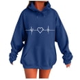 thumbnail image 2 of Ahabrexf Blouses for Women Women's Fashion Casual Ladies Printed Long Sleeve Tops Blouse Hooded Sweatshirts Blouses for Women Fashion Blouses for Women Fashion, 2 of 4