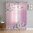 thumbnail image 2 of Spring Cherry Blossom Dream Gradient Sheer Curtains Living Room Bedroom Kitchen ration Window Voiles Organza Tulle Curtain, 2 of 7