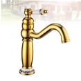 thumbnail image 3 of FUTUREORYY Traditional Basin Taps Faucet Golden Brass High Pressure Resistant for Home Use 1Set, 3 of 8