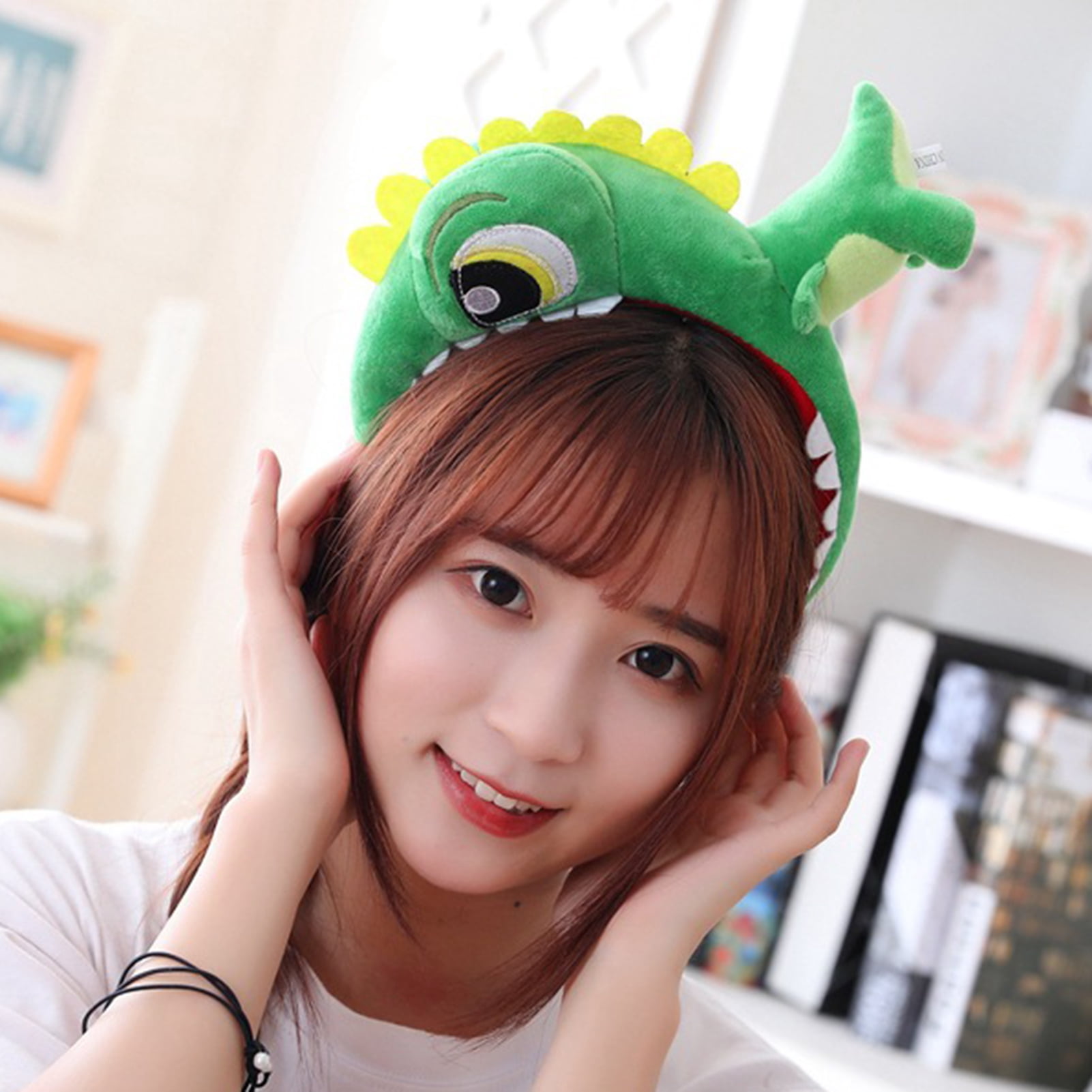 SUZY Headband Decoration Anti-break Modern Green Dinosaur Shape Headband -  Walmart.com