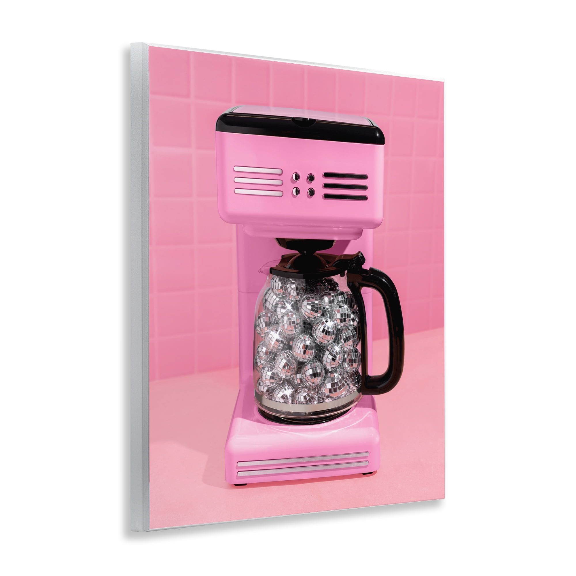 Stupell Industries Disco Coffee Over Pink Wall Plaque Art, design by LISH Creative
