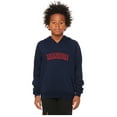 thumbnail image 2 of Daxton Youth Unisex Pullover Cities State Hoodie Mid-Weight Fleece Sweater - Minnesota Navy Red, L, 2 of 3